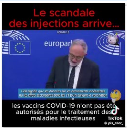 Image Sur le scandale des pseudo VACCINS à effets dissimulés et composition cachée révélée au PARLEMENT EUROPEEN en nov 2023